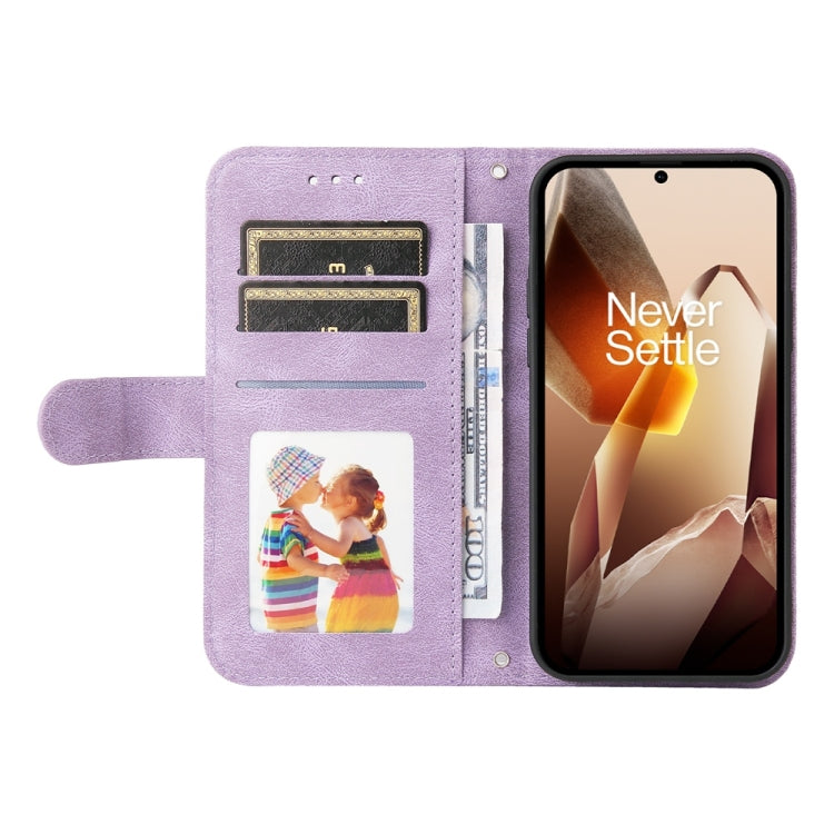 For OnePlus 13 Skin Feel Life Tree Metal Button Leather Phone Case