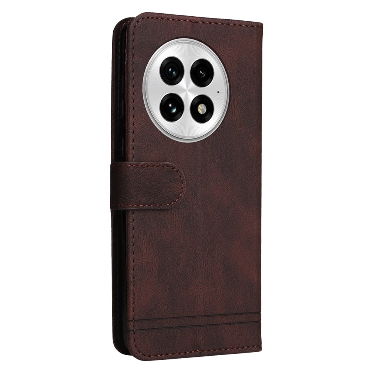 For OnePlus 13 Skin Feel Life Tree Metal Button Leather Phone Case