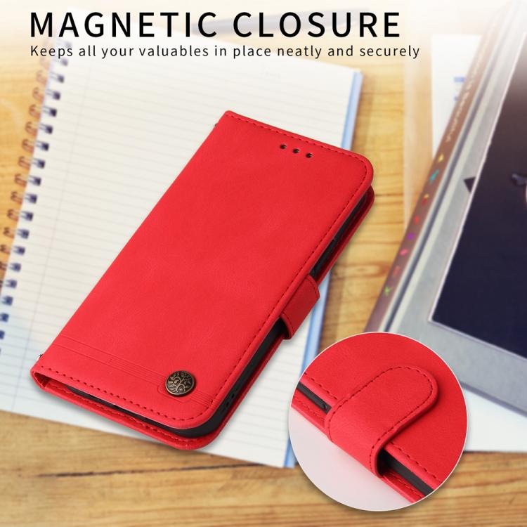 For OnePlus Ace 6 / 15R Skin Feel Life Tree Metal Button Leather Phone Case