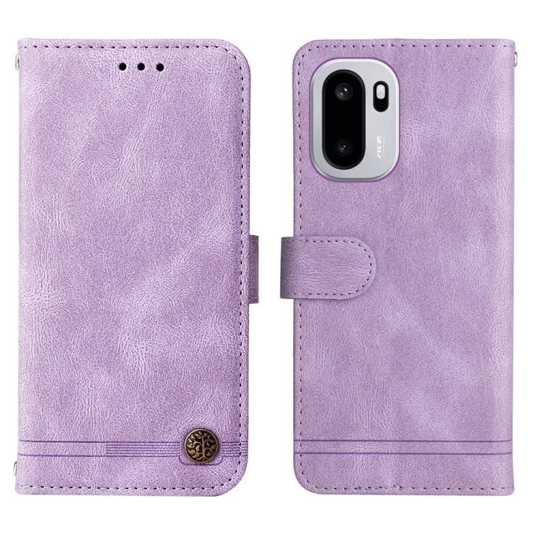 For OnePlus Ace 6 / 15R Skin Feel Life Tree Metal Button Leather Phone Case