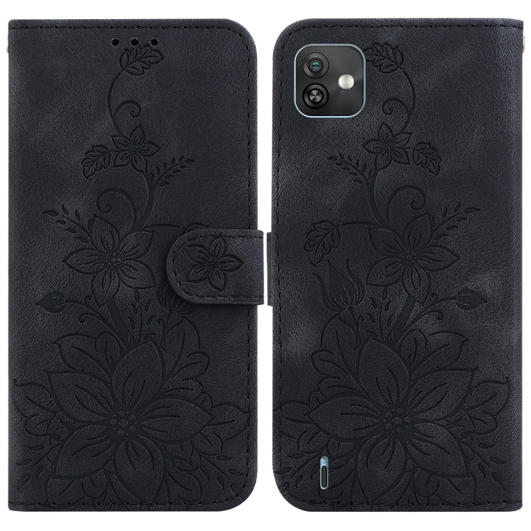 For Wiko Y82 Lily Embossed Leather Phone Case