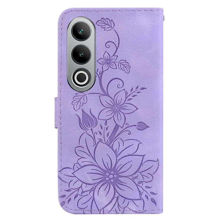 For OnePlus Nord CE4 5G Lily Embossed Leather Phone Case