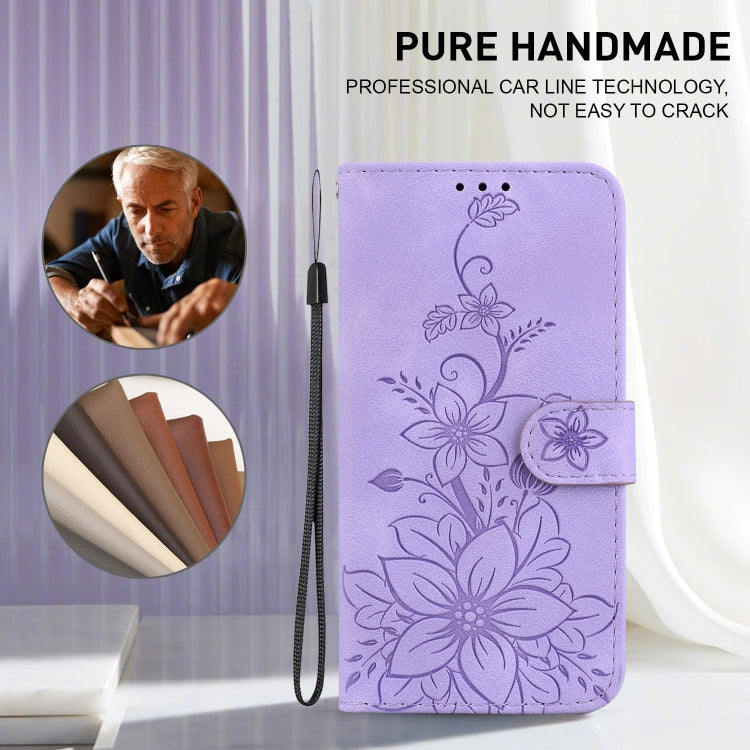 For OnePlus Nord CE4 5G Lily Embossed Leather Phone Case