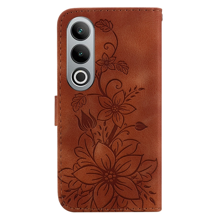 For OnePlus Nord CE4 5G Lily Embossed Leather Phone Case