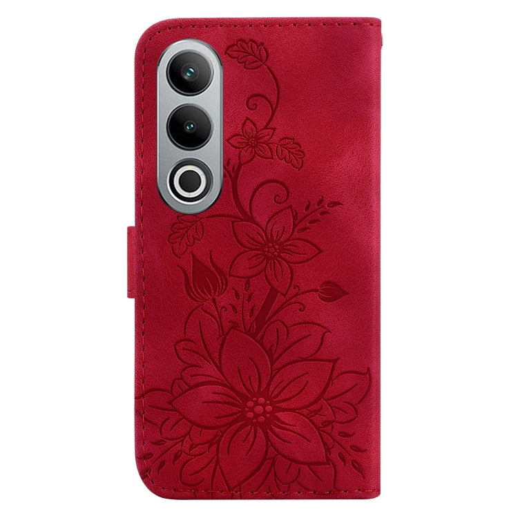 For OnePlus Nord CE4 5G Lily Embossed Leather Phone Case