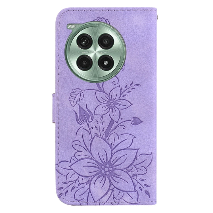 For OnePlus Ace 3 Pro Lily Embossed Leather Phone Case