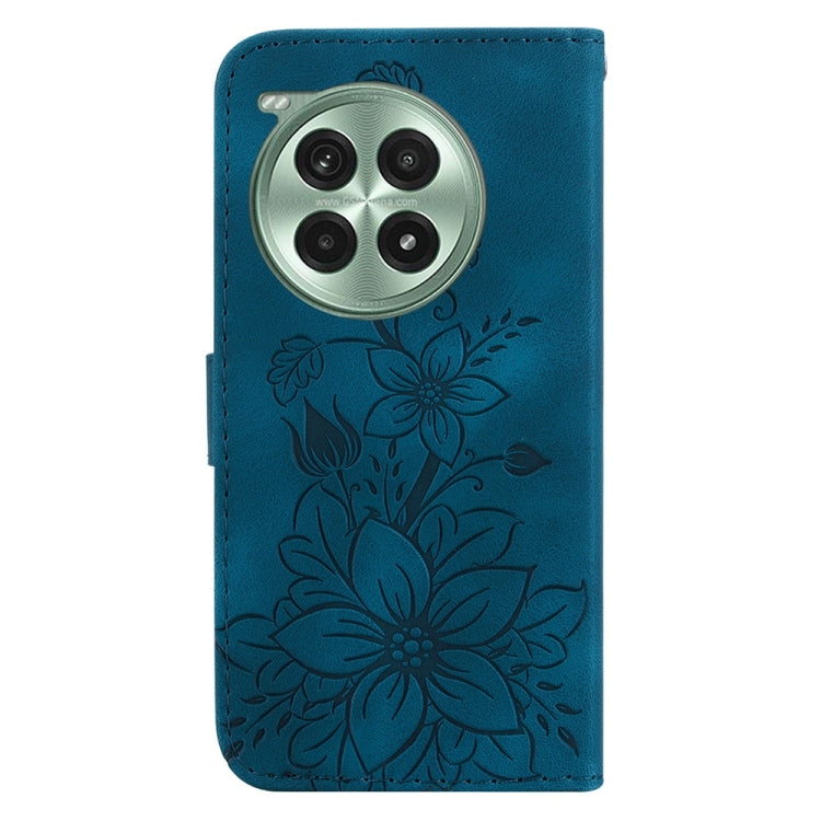 For OnePlus Ace 3 Pro Lily Embossed Leather Phone Case