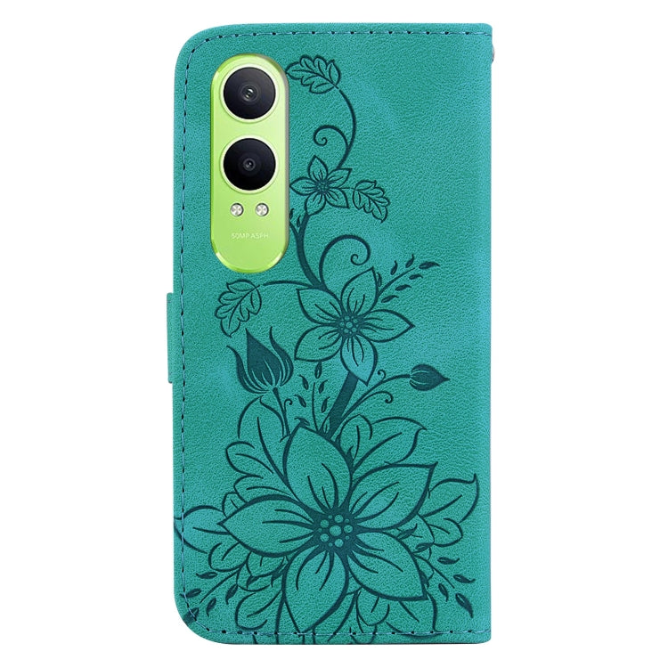 For OnePlus Nord CE4 Lite Lily Embossed Leather Phone Case