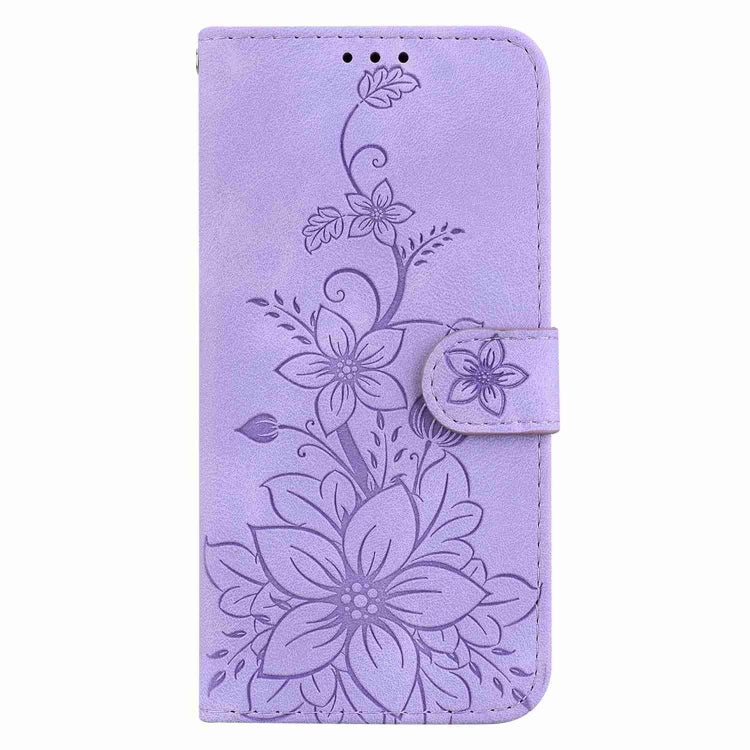 For OnePlus Nord CE4 Lite Lily Embossed Leather Phone Case