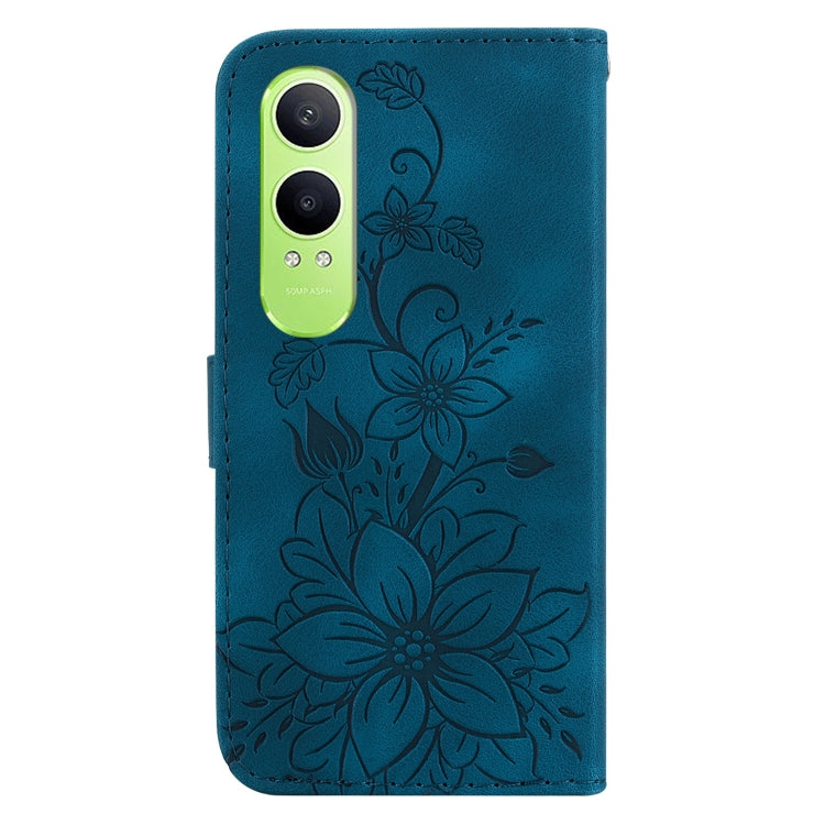 For OnePlus Nord CE4 Lite Lily Embossed Leather Phone Case