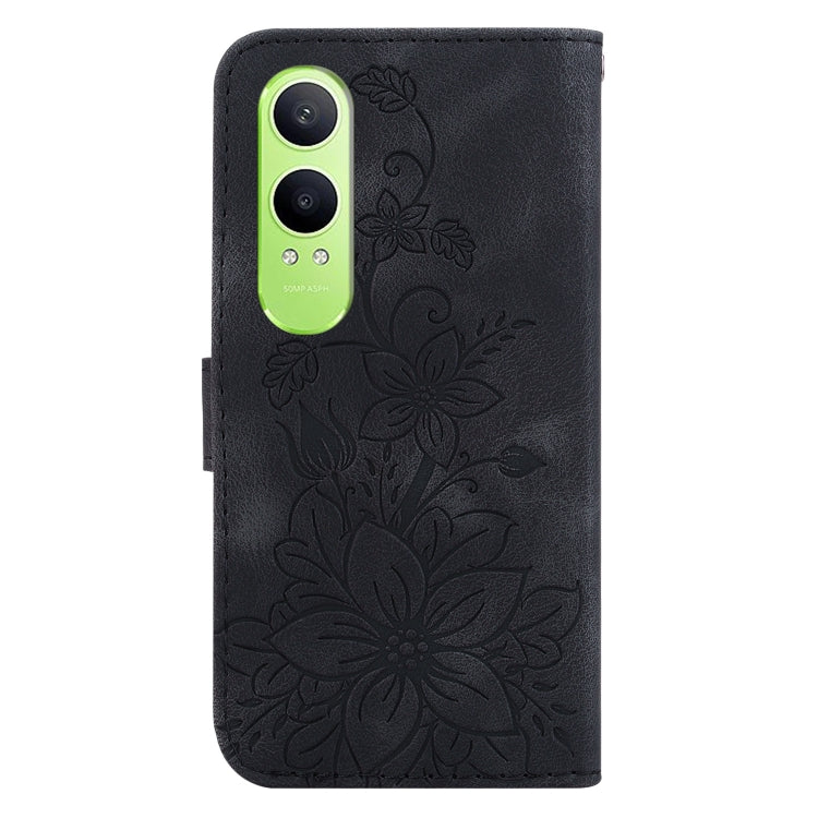 For OnePlus Nord CE4 Lite Lily Embossed Leather Phone Case
