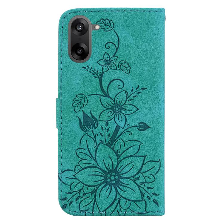 For OnePlus Ace 5 Racing / Nord CE5 Lily Embossed Leather Phone Case