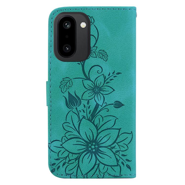 For OnePlus 15R / Ace 6 / Ace 6T Lily Embossed Leather Phone Case