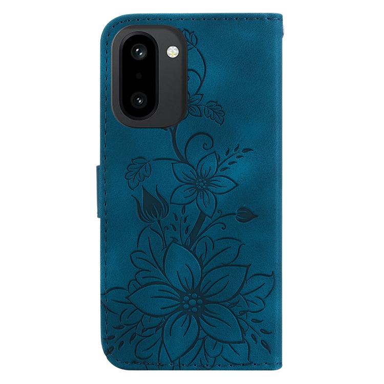 For OnePlus 15R / Ace 6 / Ace 6T Lily Embossed Leather Phone Case