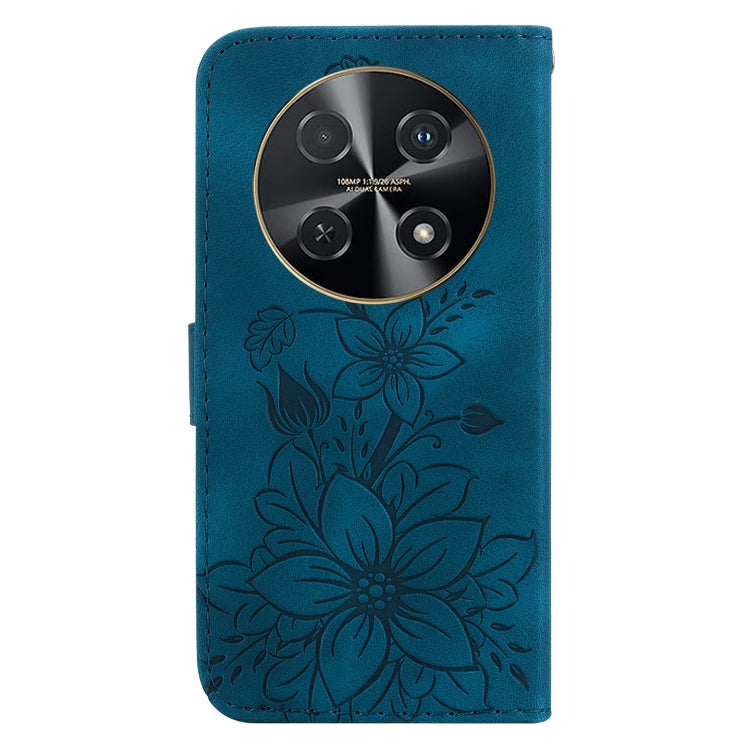 For Huawei nova 12i 4G Global Lily Embossed Leather Phone Case
