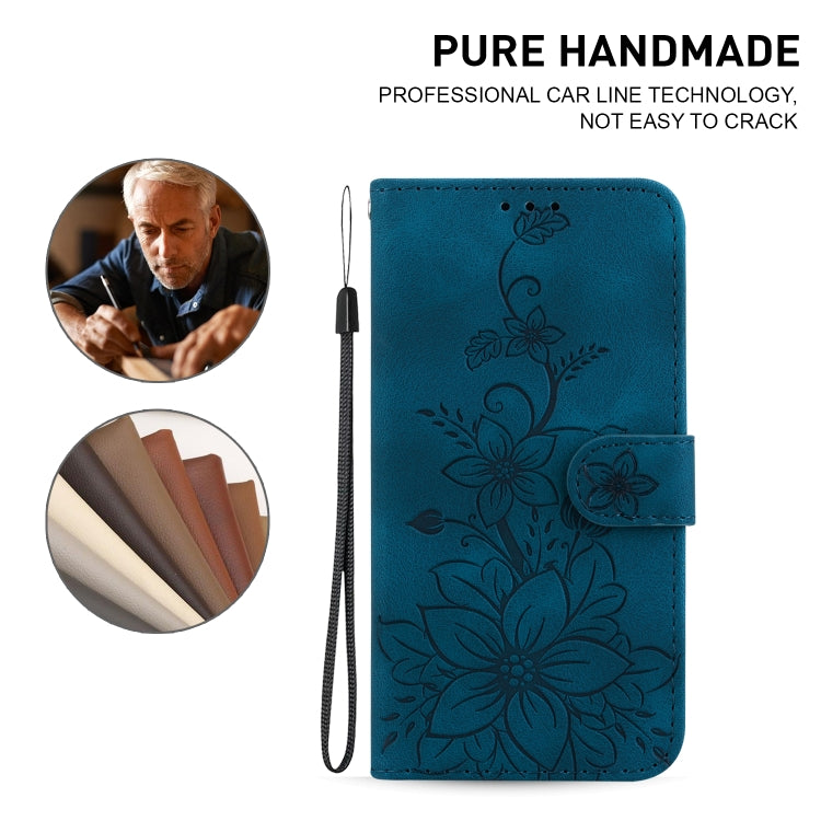 For Huawei nova 12 Pro Lily Embossed Leather Phone Case