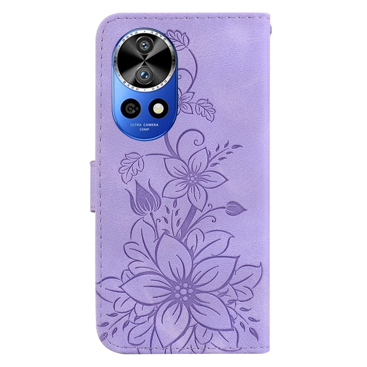 For Huawei nova 12 Ultra Lily Embossed Leather Phone Case