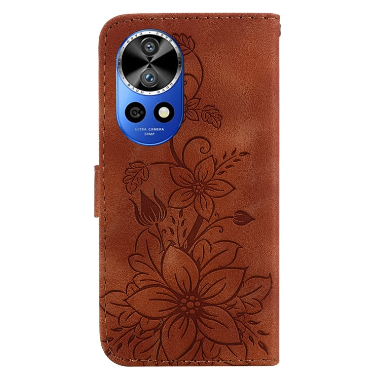 For Huawei nova 12 Ultra Lily Embossed Leather Phone Case