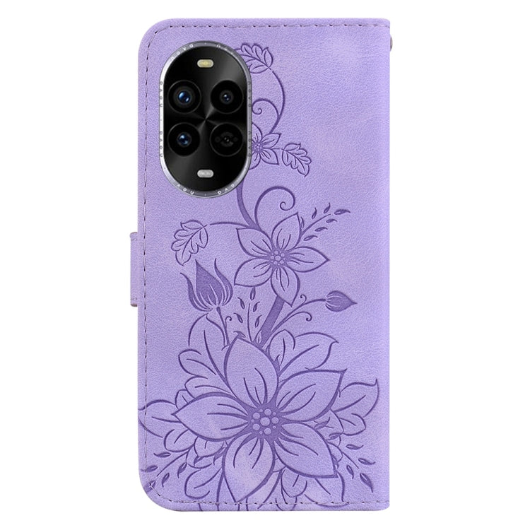 For Huawei nova 13 Pro Lily Embossed Leather Phone Case