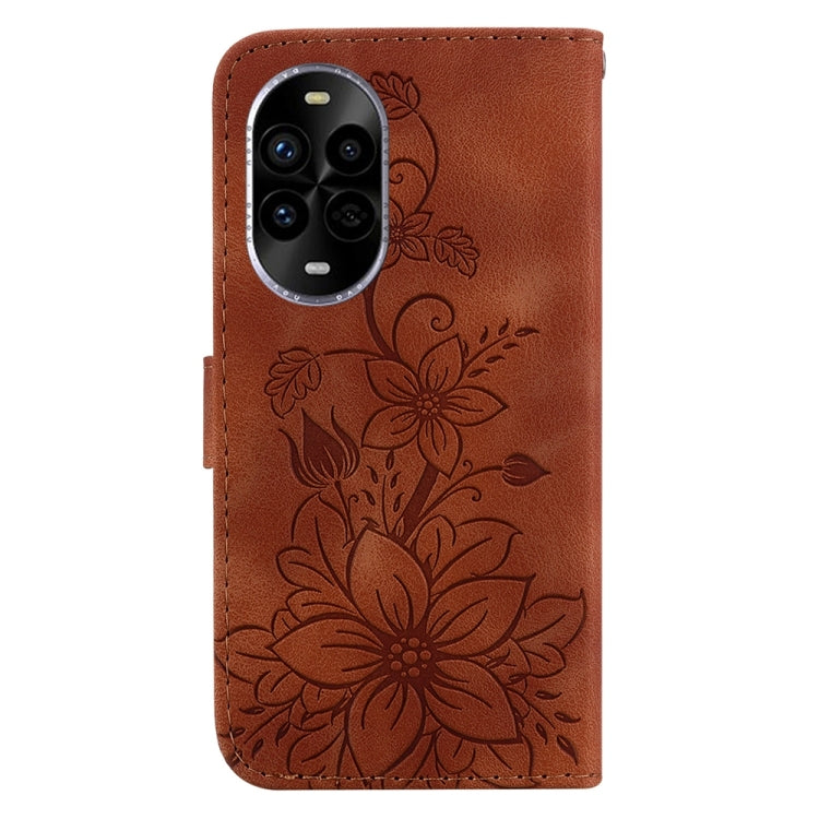 For Huawei nova 13 Pro Lily Embossed Leather Phone Case