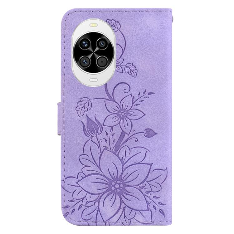 For Huawei nova 14 Lily Embossed Leather Phone Case