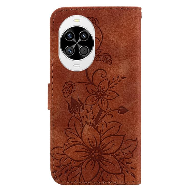 For Huawei nova 14 Lily Embossed Leather Phone Case