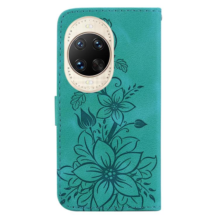 For Huawei nova 14 Ultra Lily Embossed Leather Phone Case