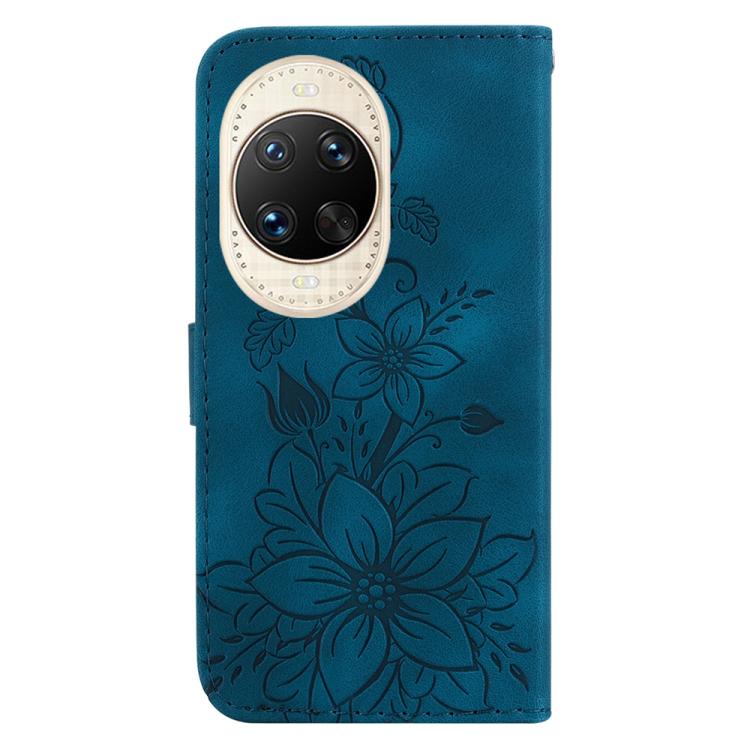 For Huawei nova 14 Ultra Lily Embossed Leather Phone Case