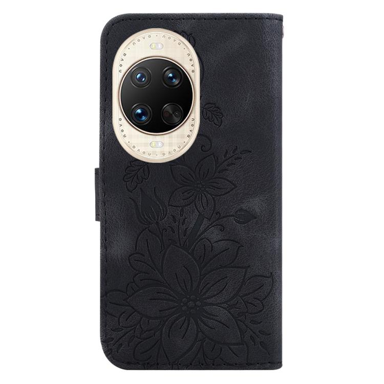 For Huawei nova 14 Ultra Lily Embossed Leather Phone Case