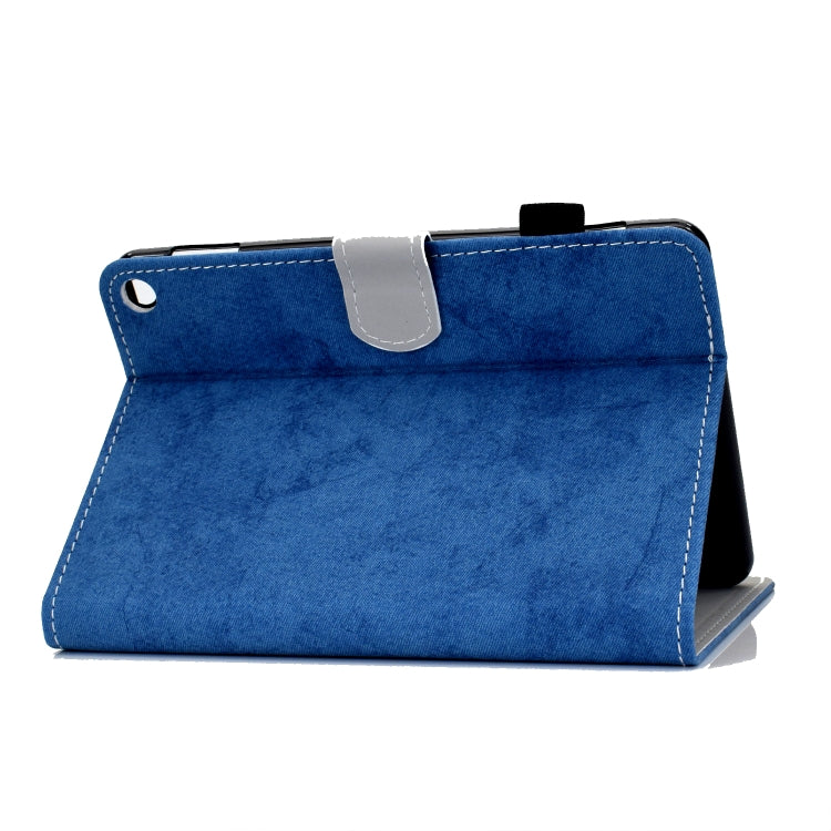 For Amazon Kindle Fire HD 8 (2020) Marble Style Cloth Texture Tablet PC Protective Leather Case with Bracket & Card Slot & Pen Slot & Anti Skid Strip & Wake-up / Sleep Function