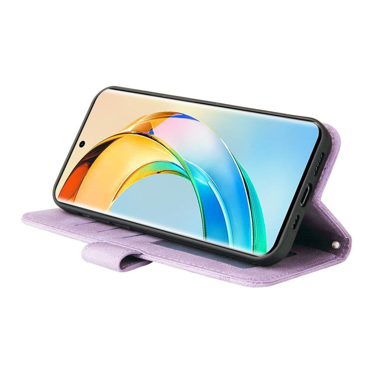 For Honor X50 Skin Feel Life Tree Metal Button Leather Phone Case