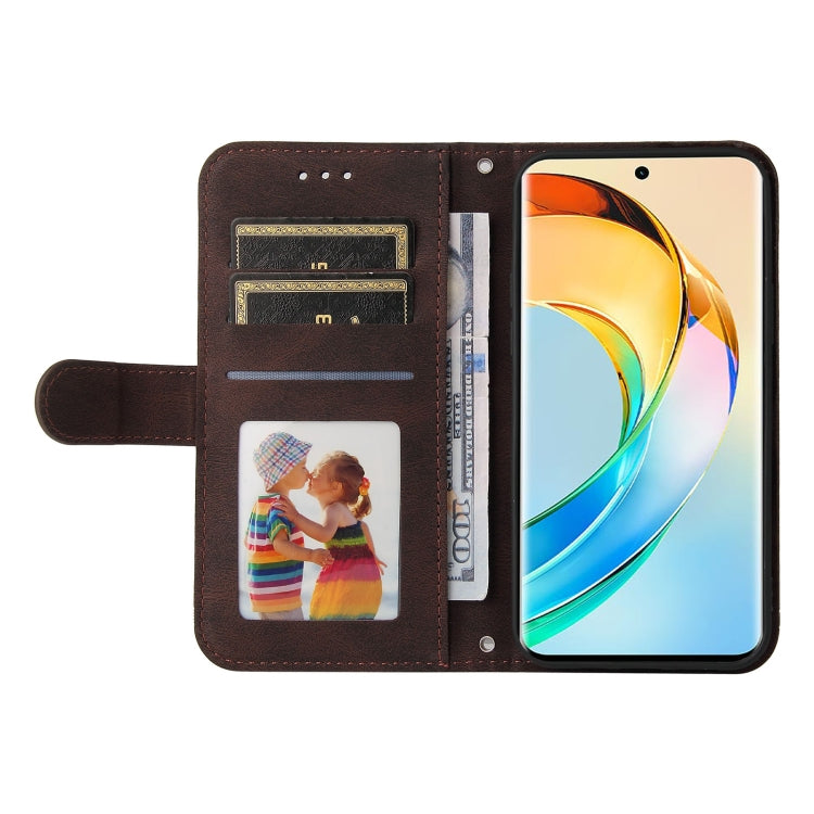 For Honor X50 Skin Feel Life Tree Metal Button Leather Phone Case