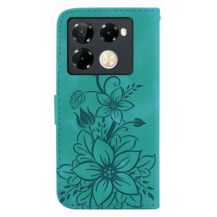 For Infinix Note 40 Pro 4G / 5G Lily Embossed Leather Phone Case