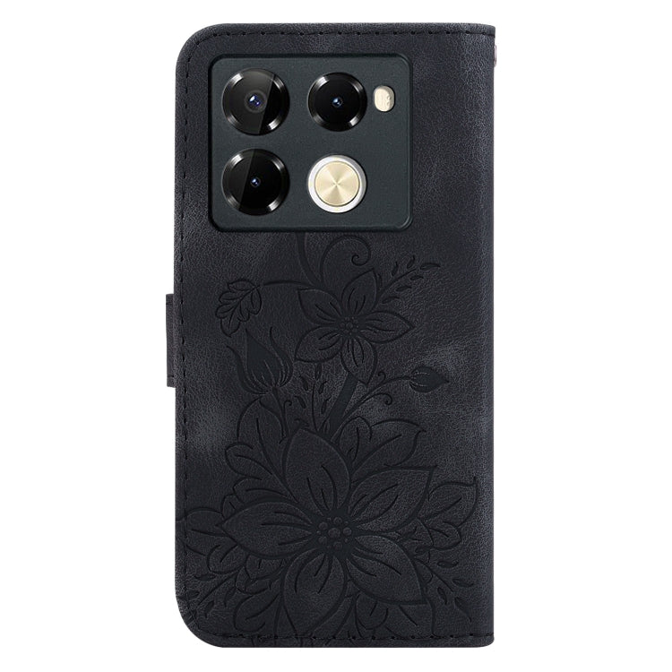 For Infinix Note 40 Pro 4G / 5G Lily Embossed Leather Phone Case