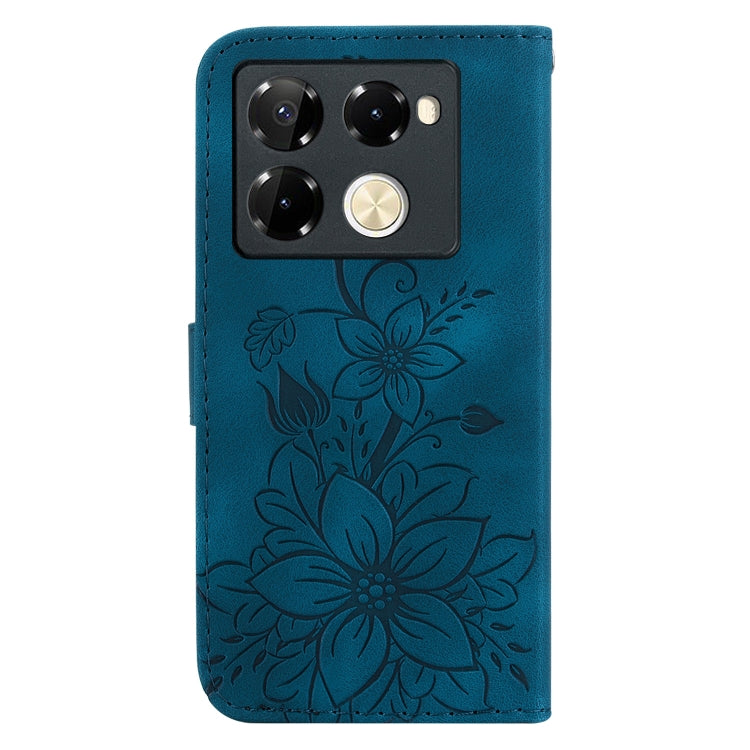 For Infinix Note 40 Pro+ 5G Lily Embossed Leather Phone Case