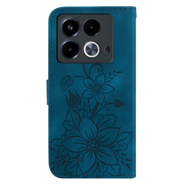 For Infinix Note 40 4G Lily Embossed Leather Phone Case