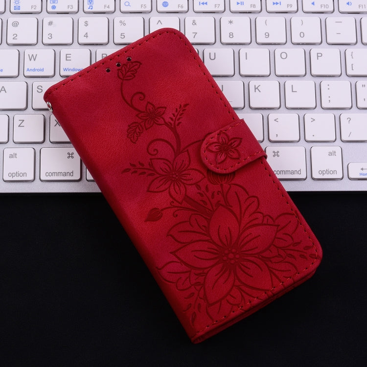 For Infinix Note 40 4G Lily Embossed Leather Phone Case