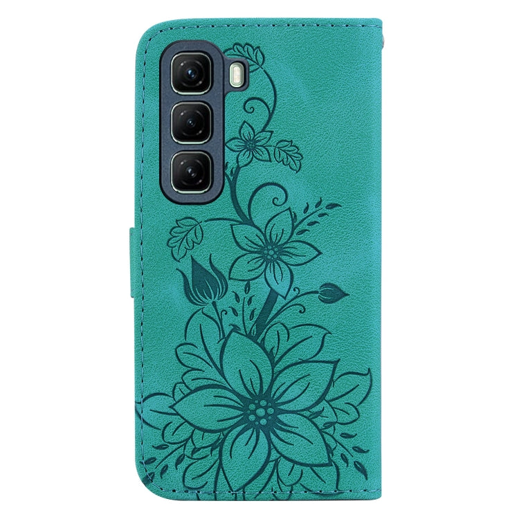 For Infinix Hot 50 4G Lily Embossed Leather Phone Case