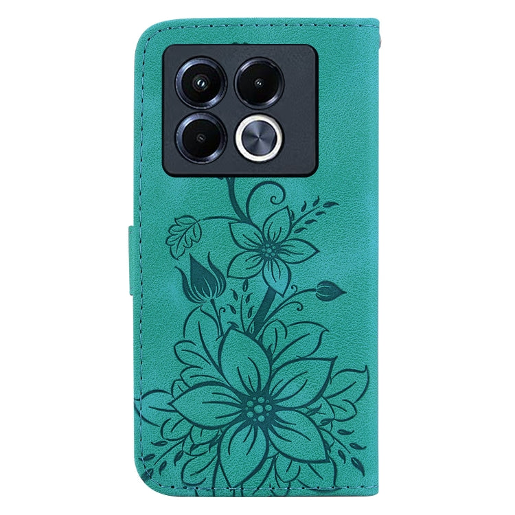For Infinix Note 40 5G Lily Embossed Leather Phone Case