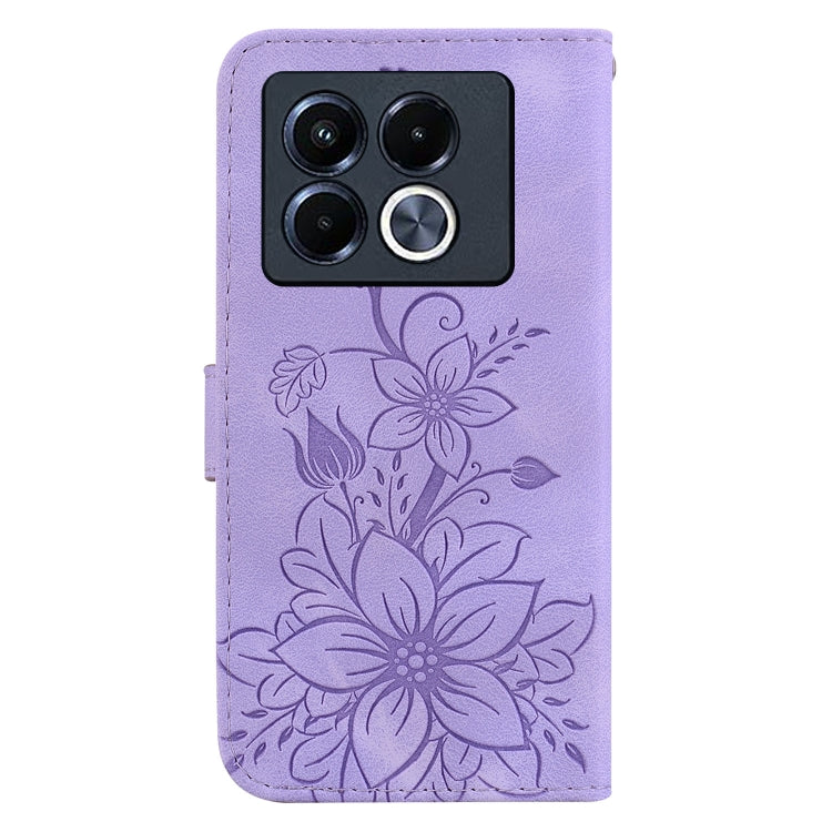 For Infinix Note 40 5G Lily Embossed Leather Phone Case