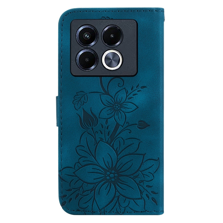 For Infinix Note 40 5G Lily Embossed Leather Phone Case