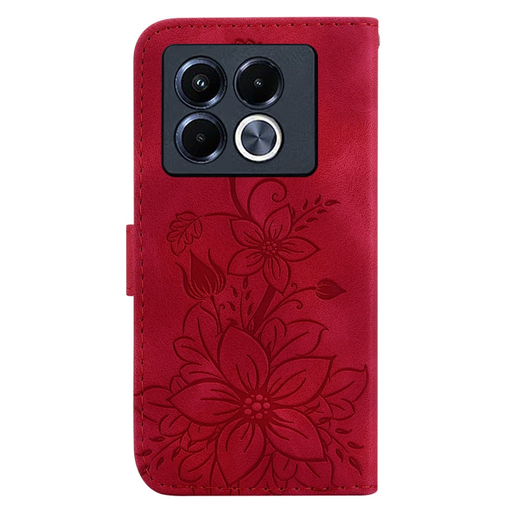 For Infinix Note 40 5G Lily Embossed Leather Phone Case