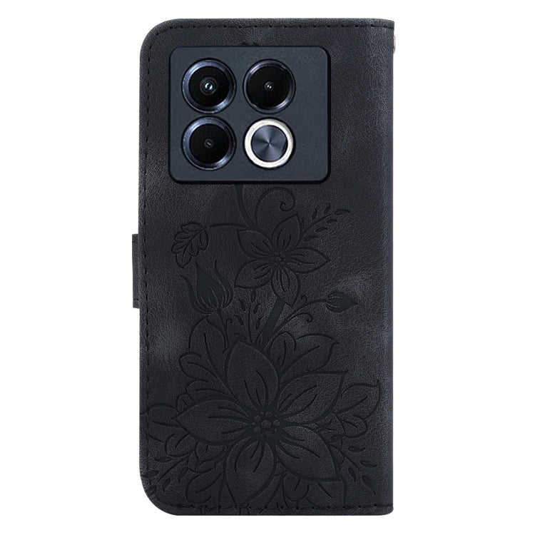 For Infinix Note 40 5G Lily Embossed Leather Phone Case
