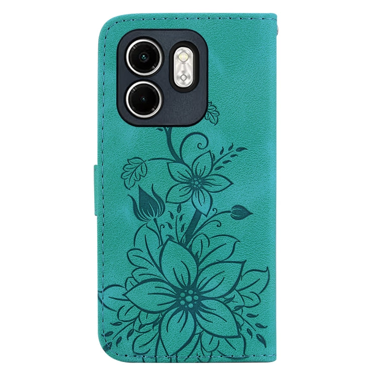 For Infinix Hot 50i / Smart 9 Lily Embossed Leather Phone Case