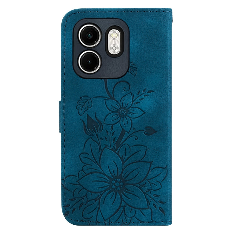 For Infinix Hot 50i / Smart 9 Lily Embossed Leather Phone Case