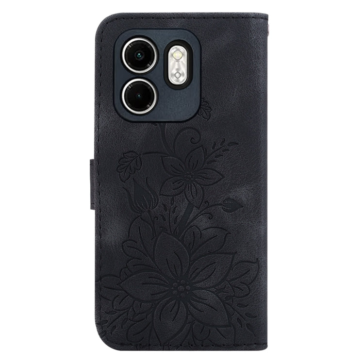 For Infinix Hot 50i / Smart 9 Lily Embossed Leather Phone Case