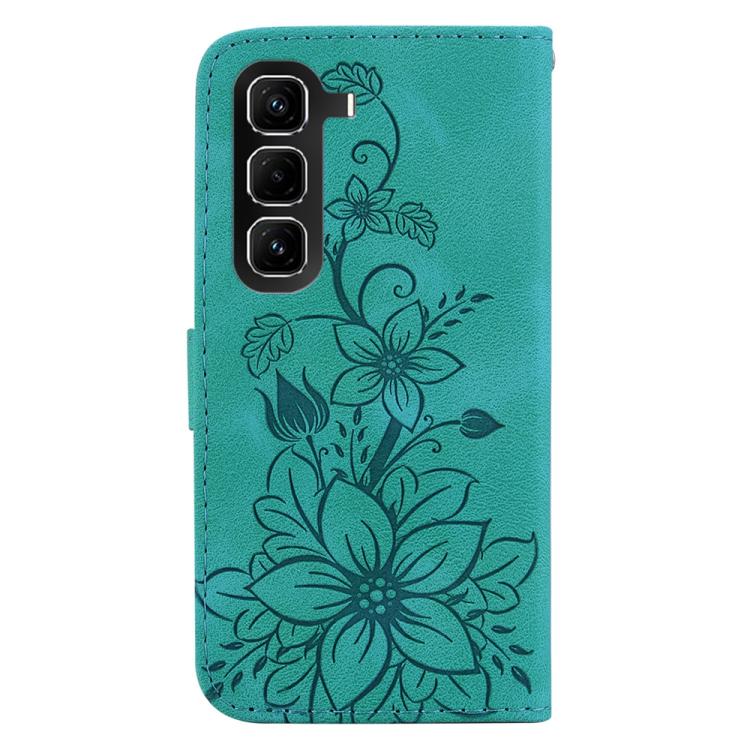 For Infinix Hot 50 Pro 4G Lily Embossed Leather Phone Case