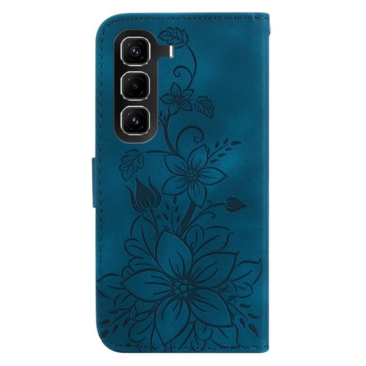 For Infinix Hot 50 Pro 4G Lily Embossed Leather Phone Case