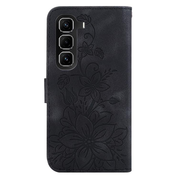 For Infinix Hot 50 Pro 4G Lily Embossed Leather Phone Case