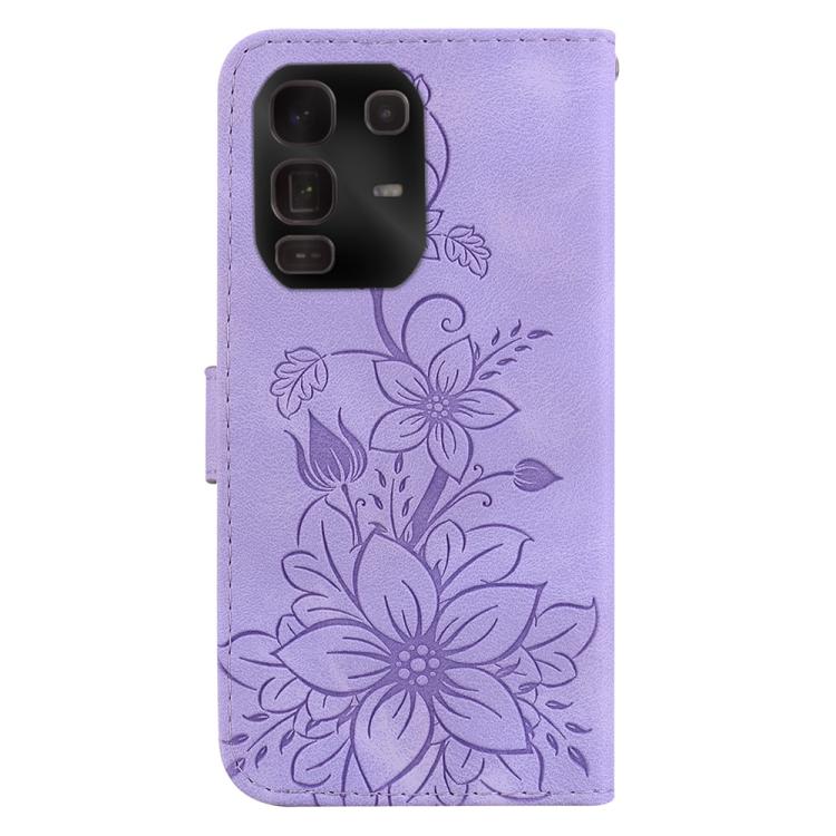 For Infinix Note 50 Pro+ Lily Embossed Leather Phone Case